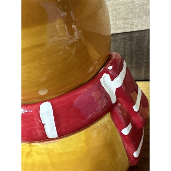 David’s Cookies 9.5” Reindeer Christmas Cookie Jar, Red White Scarf, Ceramic - Picture 5 of 10